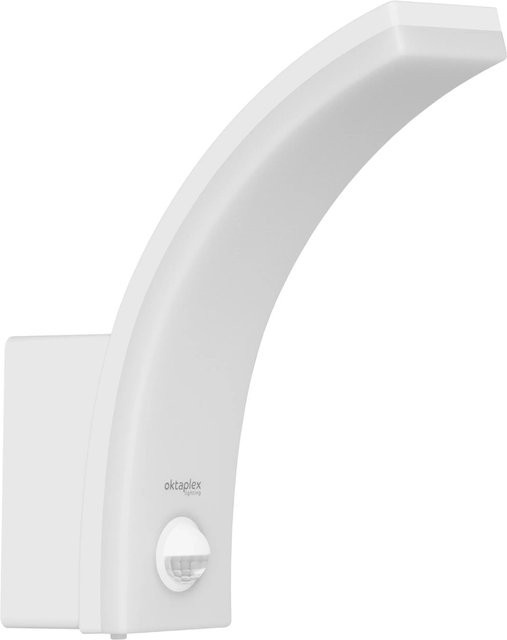 Oktaplex Pablo LED Außenlampe in Weiß mit Bewegungsmelder und Dämmerungssensor, IP65, Warmweiß 3000K - Bild 1