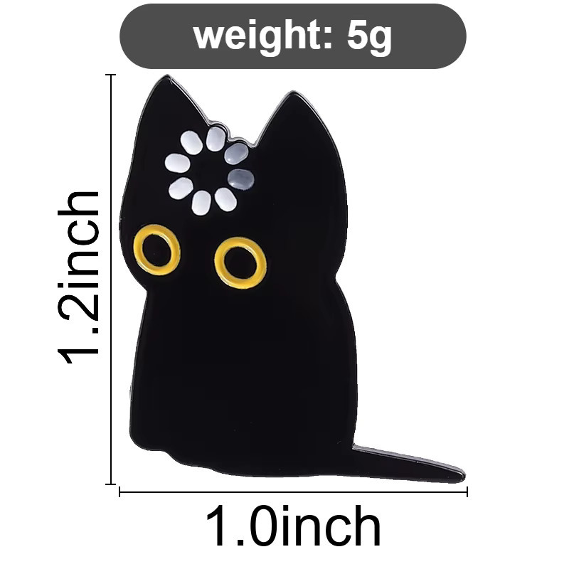 XioMara Brosche Schwarze Katze, Emaille, Schwarz - Bild 4