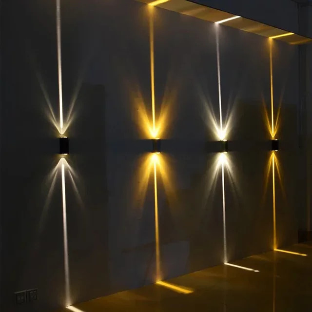 Pumous LED Außenleuchte aus Aluminium in Silber oder Schwarz, 6 W COB Wandleuchte mit Up-Down-Lichteffekt, IP65 wasserdicht, moderne Zylinder-Außenbeleuchtung für Terrasse und Wand - Bild 1