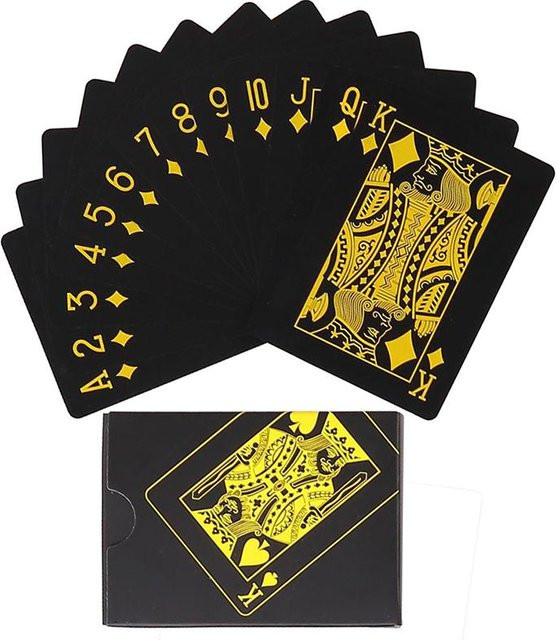Allbestart Poker Spielkarten, Kartenspiel Set, Schwarz Gelb Blau Weiß, ab 14 Jahre - Bild 1