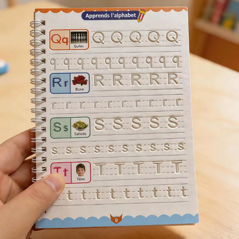 BOHY Übungsbuch für französische Kalligraphie für Anfänger und Erwachsene mit Alphabet-Rillen in Multicolour - Bild 2