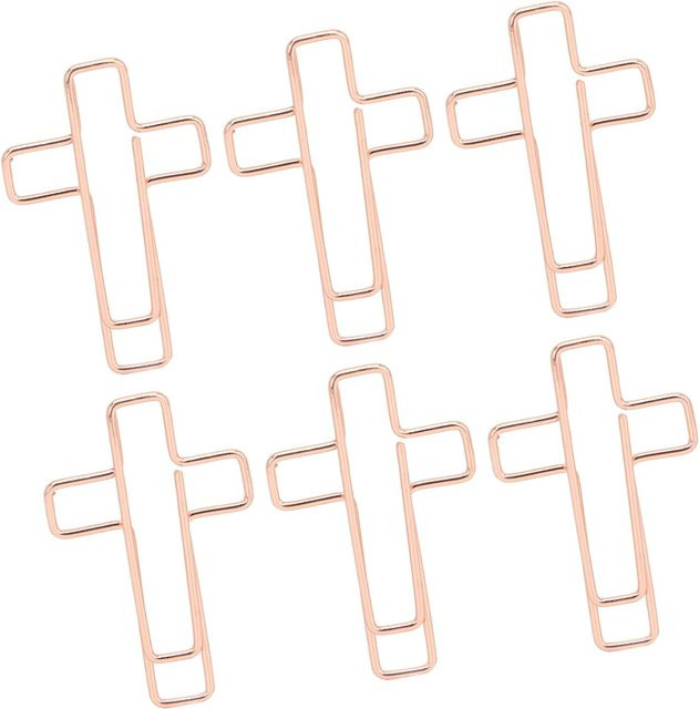 GoolRC Büroklammern aus Metall in Gold und Beige, 100 Stück zum Sortieren und Organisieren von Dokumenten und Notizen - Bild 1