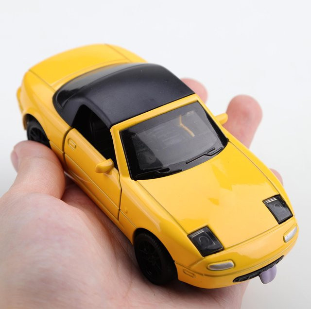 Linyi toy car, Spielzeugauto, Maßstab 1:36, Metallguss, Gelb - Bild 1