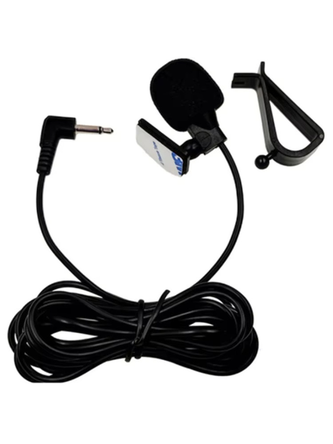 SURK Auto Mikrofon mit 5m Kabel, Stereo SM Lotus 3,5mm Jack und 2,5mm Jack Stecker, Schwarz - Bild 1