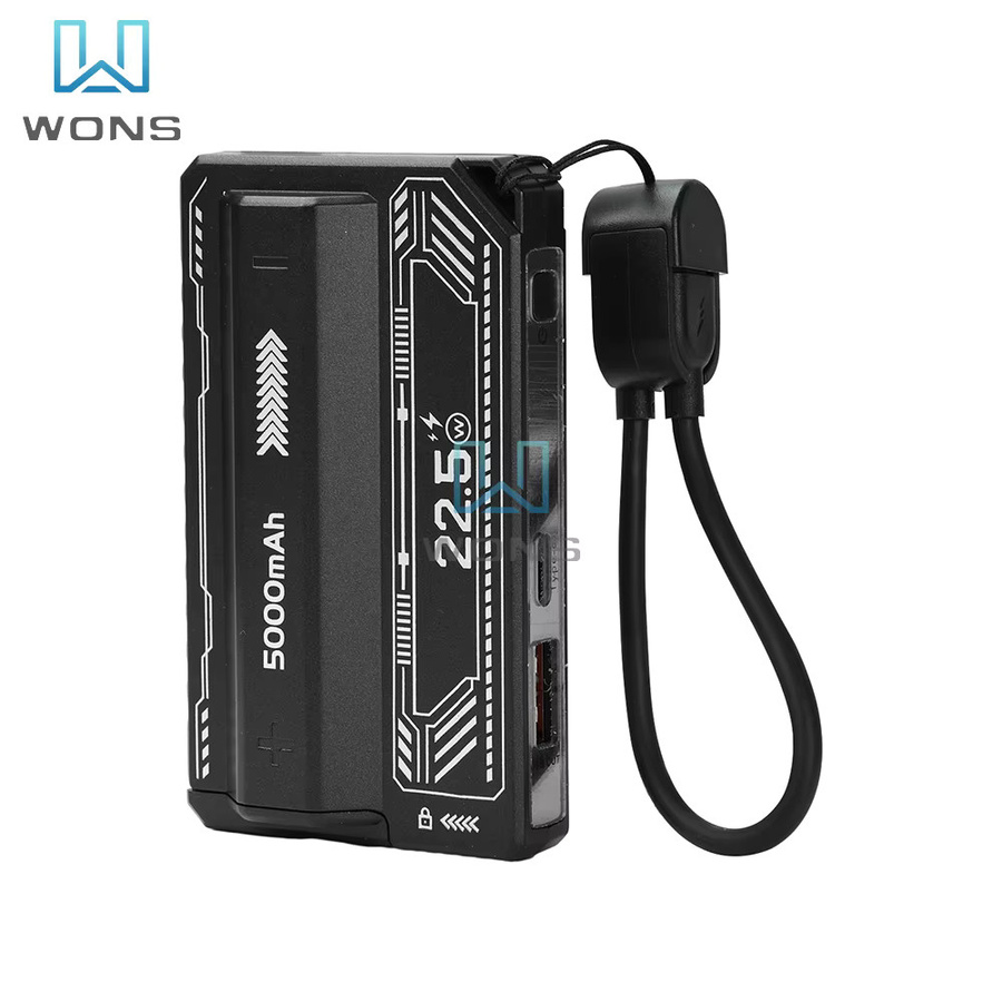Voktta DIY Powerbank-Gehäuse für 21700 Akkus, 5000 mAh, PD 20 W Schnellladegehäuse mit USB Typ-C, Schwarz - Bild 4