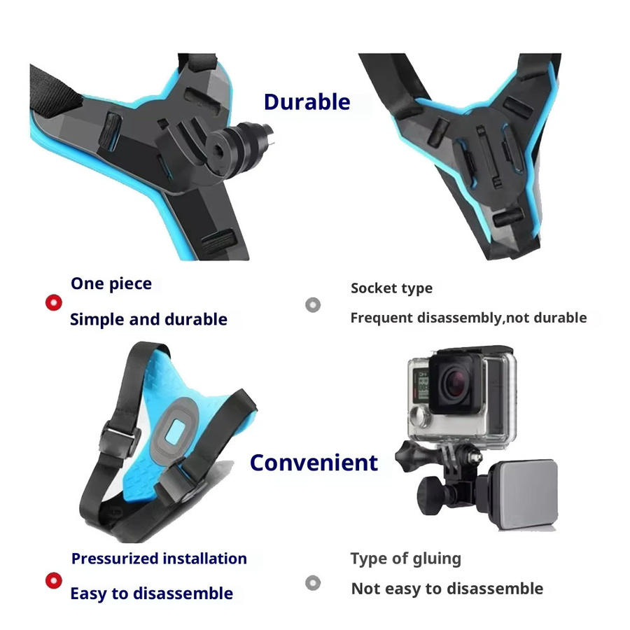 Kinnriemenhalterung für Motorradhelm mit Fernbedienung in Schwarz für GoPro Hero 13/12, Insta360 X5/X4/X3 und DJI Action 3/4/5 Pro sowie AKASO Action Kameras - Bild 5