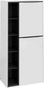 V&B Mittelschrank Subway 3.0 in Weiß mit Glasfachböden und offenem Fach, B/H/T: 57,4 x 120 x 36,2 cm - Bild 1