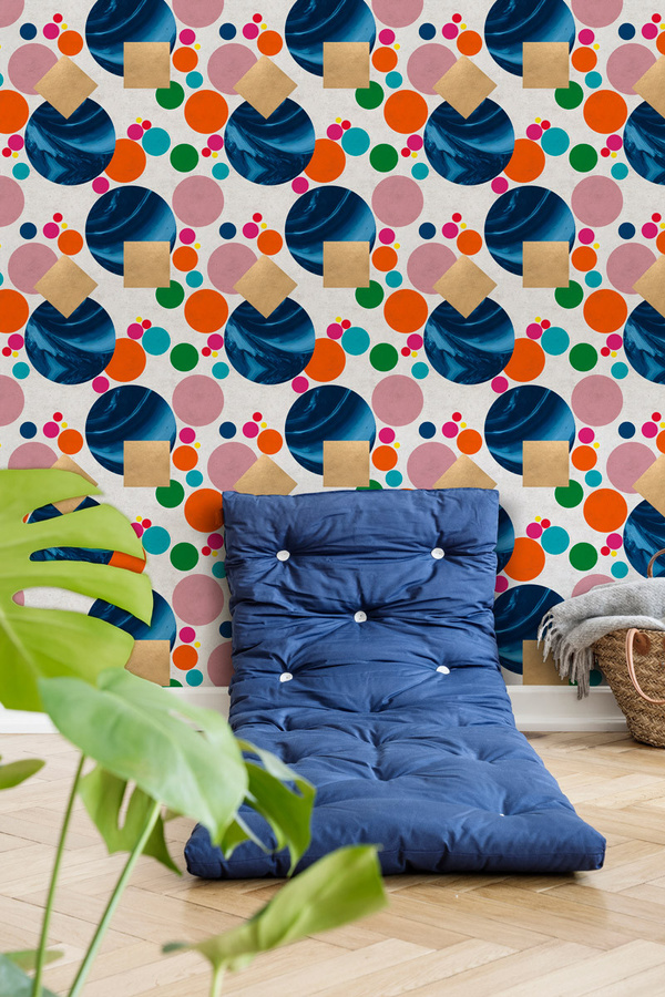 MINDTHEGAP Tapete Pseudomorph in Offwhite mit geometrischem Abstract-Design und modernem Muster - Bild 1