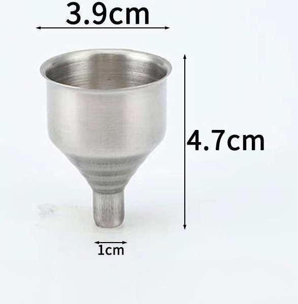 Houspace Mini-Trichter aus Edelstahl in Silber, rund, B/T/H: 3,9 x 4,7 x 1,0 cm - Bild 1