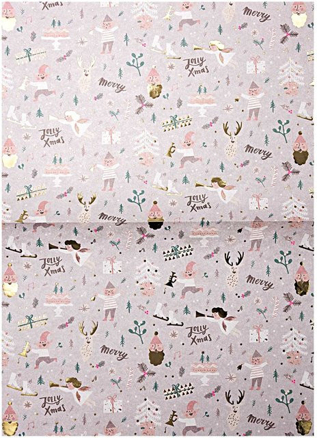 Rico Design Paper Patch Jolly Christmas Bastelpapier in Pastell und Multicolour, B: 30 cm, H: 42 cm - Bild 1