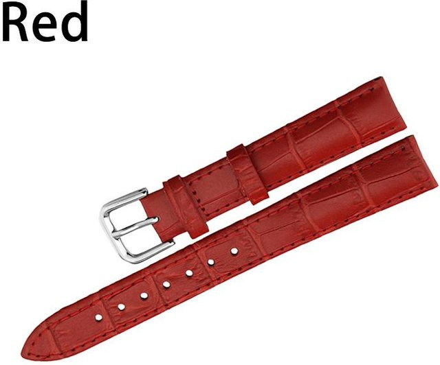 Uhrenarmband Rindsleder, Rot, Unisex, 14mm - Bild 1