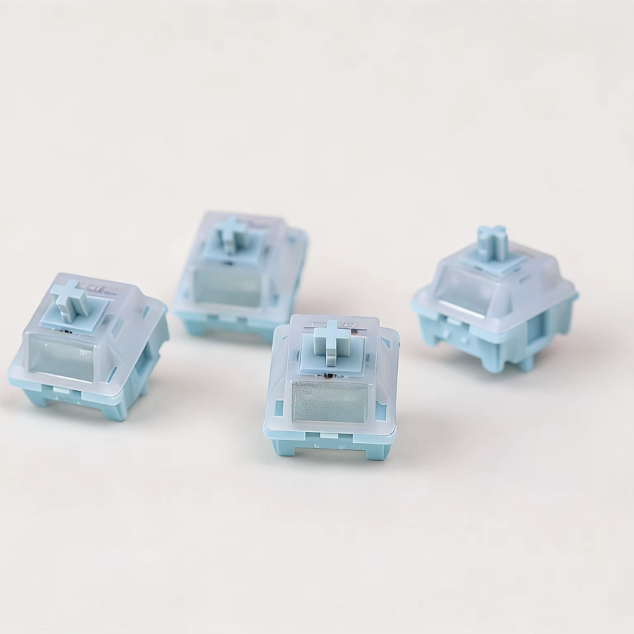 HMX Blue Star Light Tastaturschalter – Geräuschlose taktile Schalter mit POM-Welle und PC-Oberabdeckung für Tastaturen und Mäuse in Blau - Bild 2