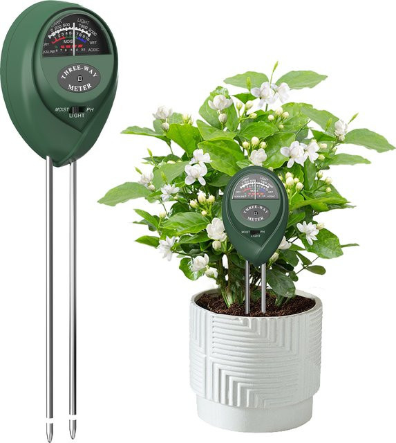 INSOMA 3-in-1 Boden-PH-Messgerät für Feuchtigkeit, Sonnenlicht und Bodenwerte in Grün - Bild 1