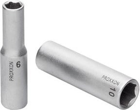 Proxxon 1/4 Zoll Tiefbett-Steckschlüsseleinsatz aus Chrom-Vanadium in Silber, 13 mm - Bild 1