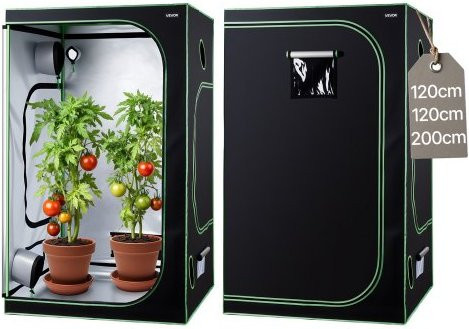 VEVOR Growzelt mit hochreflektierendem Mylar, Indoor-Pflanzenzelt für Obst, Blumen und Gemüse, B/T/H: 120 x 120 x 200 cm - Bild 1