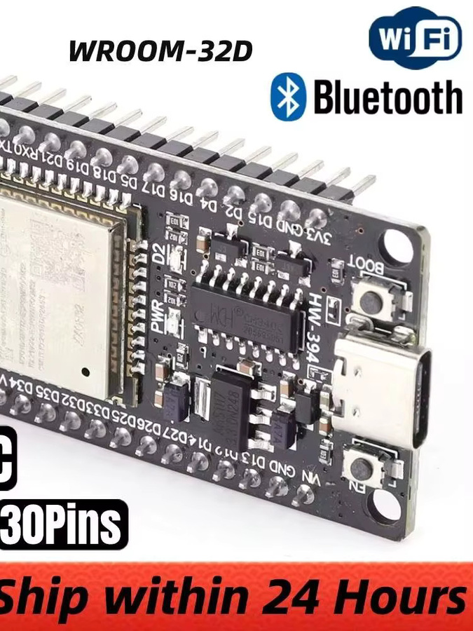 WROOM-32D Entwicklungsboard mit Dual-Core WLAN und Bluetooth, TYPE-C 30Pin, Schwarz - Bild 7