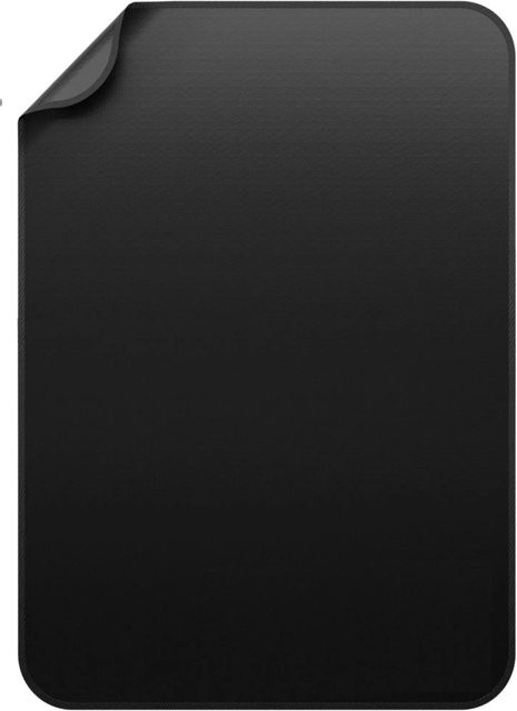 Evocamp Feuerfeste Matte Schwarz, 3-lagige Hitzeschutzmatte aus Silikon und Glasfasergewebe für Grill und Kamin, B: 150 cm, T: 100 cm - Bild 1