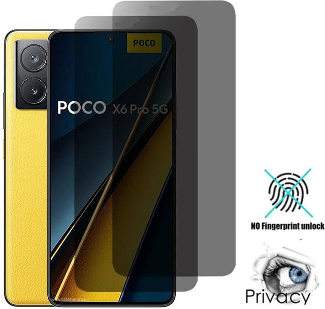 3er Pack Privatsphäre Hydrogel Schutzfolie für Xiaomi Poco X6 Pro X5 X4 X3 NFC GT F6 F5 F4 F3 M5S M3 M4 Anti Spy Screen Protector - Bild 1