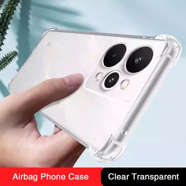 Transparente Airbag Handyhülle für OPPO RENO 15 Pro Max, RENO 15FS und RENO 15 C, weiche TPU-Schutzhülle mit Stoßfänger-Ecken - Bild 1