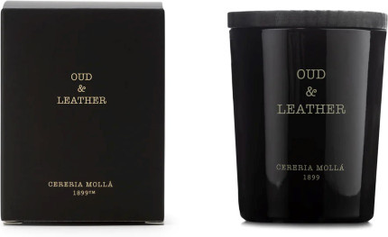 Cereria Molla Duftkerze Oud & Leather in Schwarz mit 50 g - Bild 1