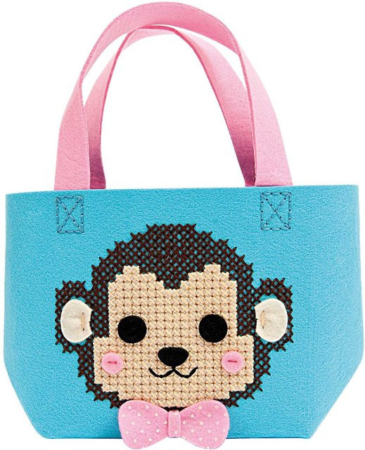 Rico Design Bastelset Kindertasche Affe türkis - Bild 1