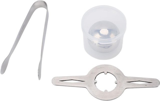GoolRC Wiederverwendbarer Kaffee-Kühlball aus Edelstahl mit abnehmbarem Gestell, Farbe: Weiß/Silber - Bild 1