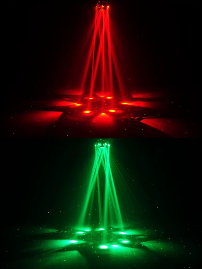 GVT Bee Eye Moving Head LED Bühnenbeleuchtung mit 6-Arm-Strahlen, Stroboskop und Lasereffekt, Multicolor - Bild 3