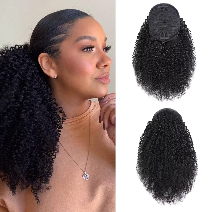 Newmi Afro Kinky Curly Echthaar Extensions, 10-24 Zoll - Bild 5