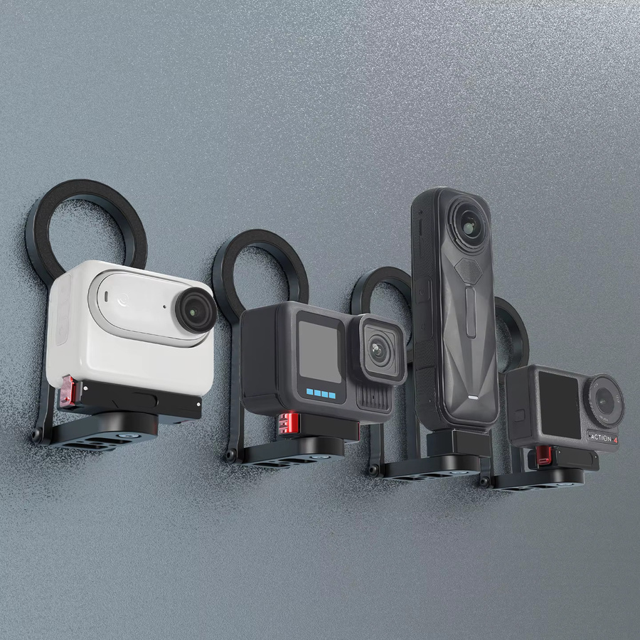 XT-XINTE Faltbarer Selfie Stick und Stativ mit magnetischer Telefonhalterung für iPhone, GoPro, Insta360 und DJI OSMO Pocket 3 in Schwarz - Bild 3
