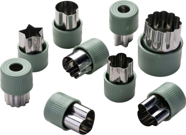 Fackelmann Mini Cooking Gemüse Ausstecher Set, 9-teilig, grün - Bild 1