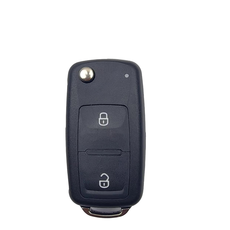 5 Stück QCONTROL Klappbarer Fernbedienungsschlüssel für VW Jetta Caddy EOS GTI Golf Passat Tiguan, Farbe: Schwarz, 2/3/3+1 Tasten, NBG010180T - Bild 2
