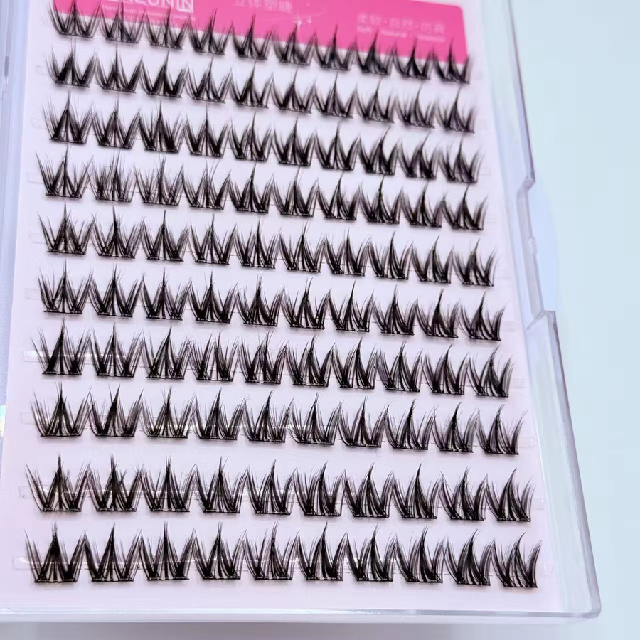 lonzunin Falsche Wimpern, künstlicher Nerz, Black, Unisex - Bild 4