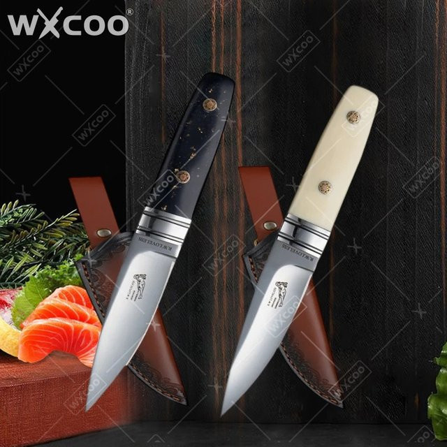 WXCOO Edelstahl-Steakmesser mit Scheide, geschmiedetes Metzgermesser für BBQ und Küche - Bild 1