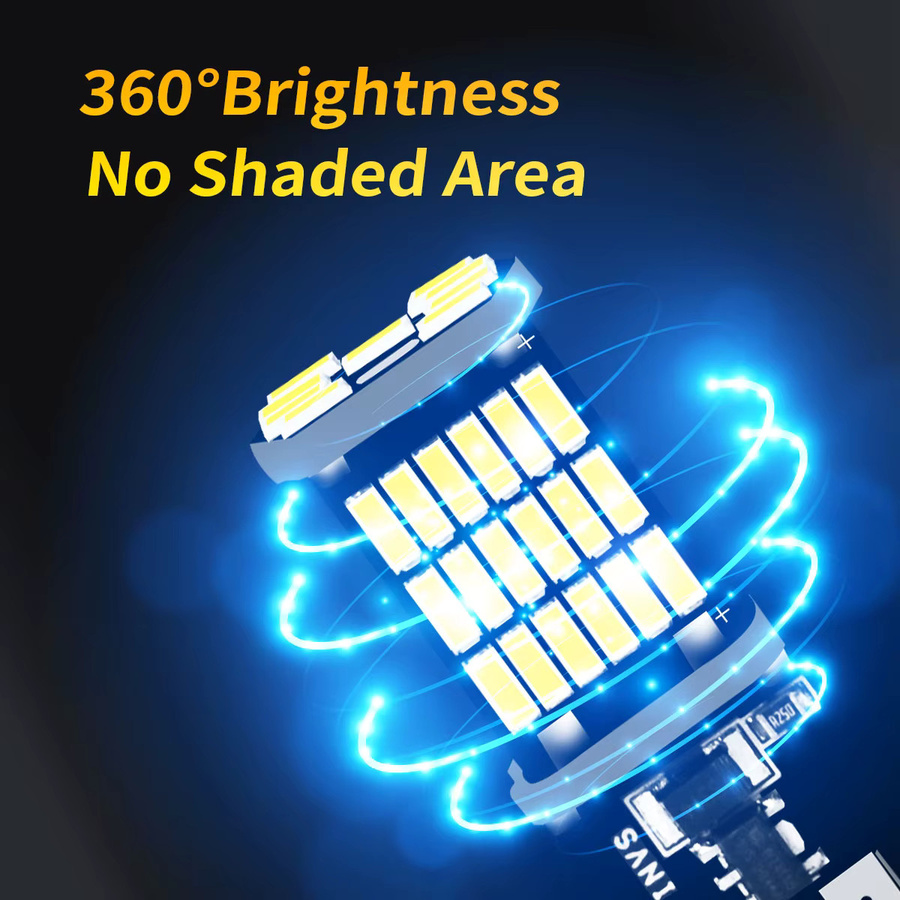 2 Stück T15 T16 W16W 4014 45SMD LED Bremsbirnen in Weiß, 12 V Plug-and-Play für Auto-Signale und Bremsleuchten - Bild 3