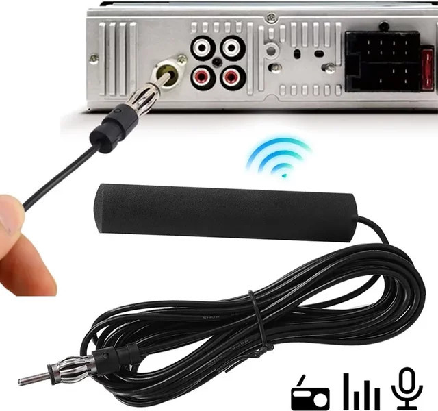 Universal Auto Elektronischer Radio Verstärker 12V AM/FM Antennen Booster in Schwarz - Bild 1