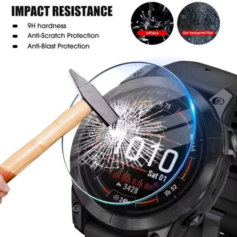 Garmin Fenix 8 Screen Protector, Gehärtetes Glas, Schwarz, Unisex - Bild 4