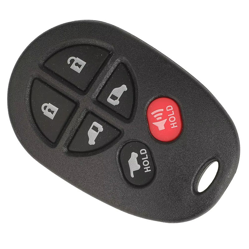 Jingyuqin GQ43VT20T Fernbedienung Auto Schlüsselanhänger 315/433 MHz in Schwarz für Toyota Sienna Tundra Sequoia Tacoma Camry Highlander Aurion 2004-2018 - Bild 5