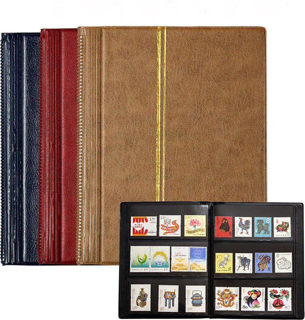 Leeres Briefmarken-Sammlungsalbum zur Aufbewahrung und Organisation in Blau - Bild 1