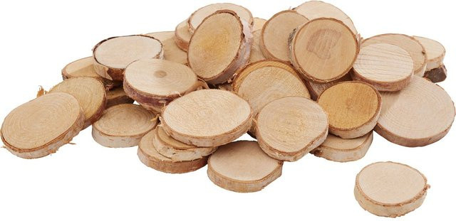 VBS Birkenscheiben-Mix Rund in Beige aus Holz - Bild 1