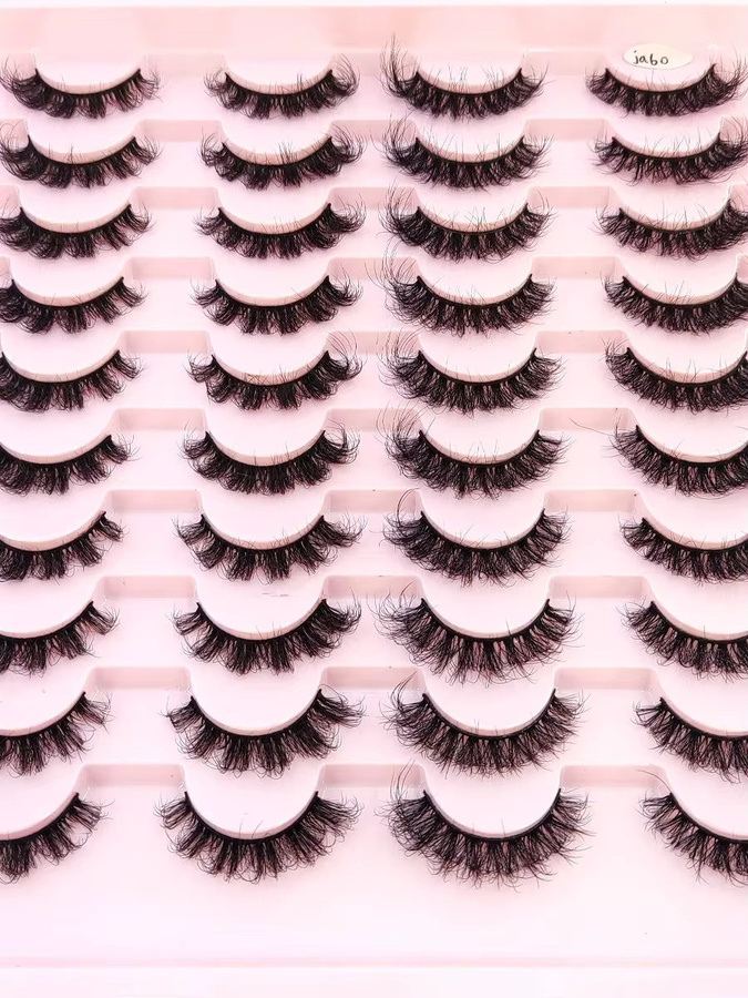 HBZGTLAD Künstliche Wimpern, Black, Unisex, 20 Paar - Bild 4