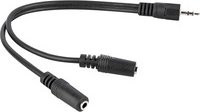 Goobay Adapterkabel mit 3,5mm-Stecker auf 2x 3,5mm-Kupplung in Schwarz - Bild 1