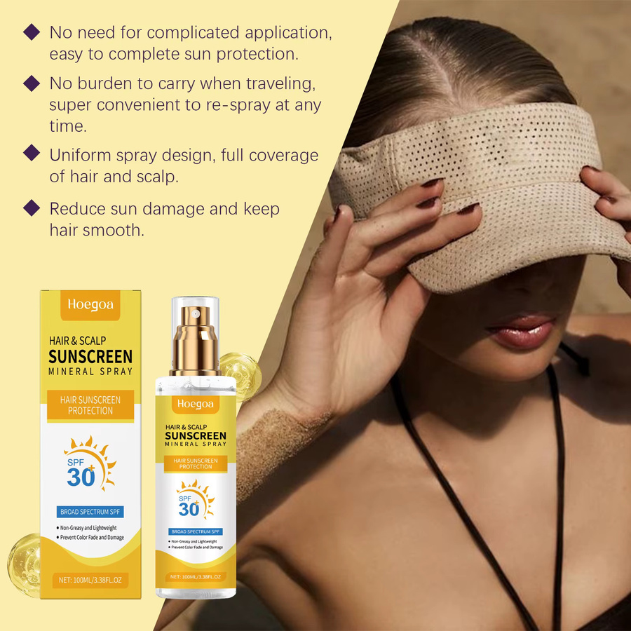 HOEGOA Kopfhaut-Haar-Sonnenschutzspray, 100 ml, Unisex, für coloriertes Haar - Bild 3