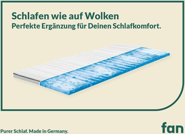 f.a.n. frankenstolz Topperauflage Evina Relax Gelart in Weiß, B/T/H: 100 x 200 cm - Bild 1