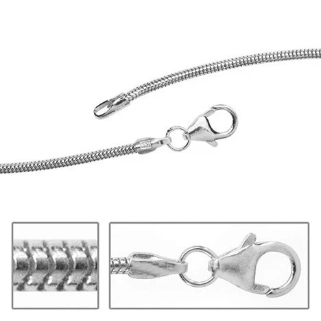 Colfem Schlangenkette 925 Silber, 1,0 mm, 42 cm, Unisex - Bild 1