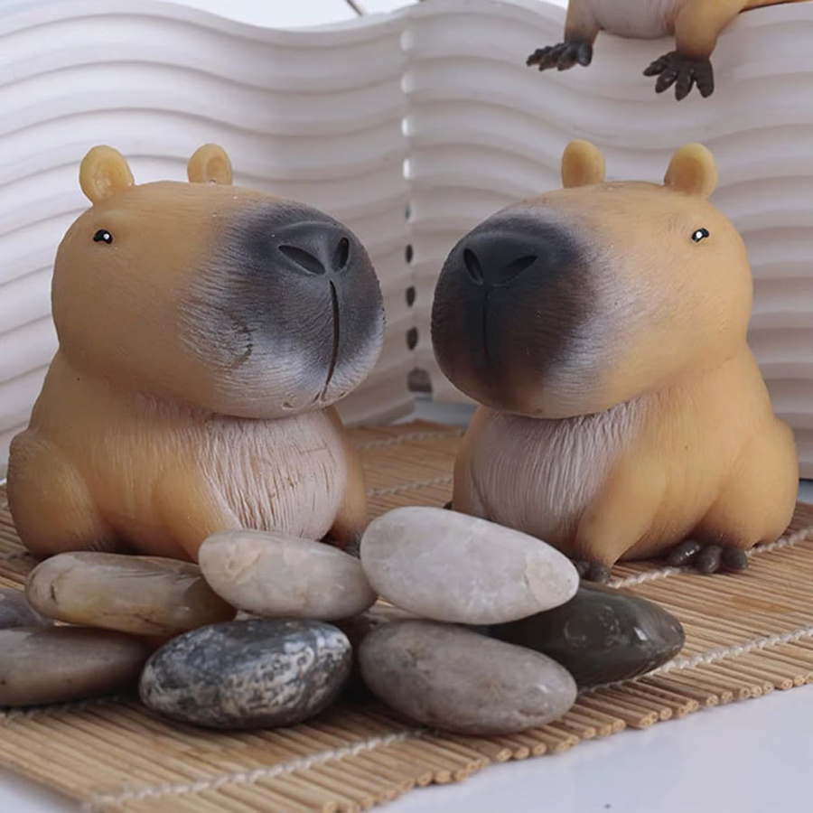 SONGYI Chubby Capybara Squeeze Toy, Fidget Toy, Braun - Bild 2