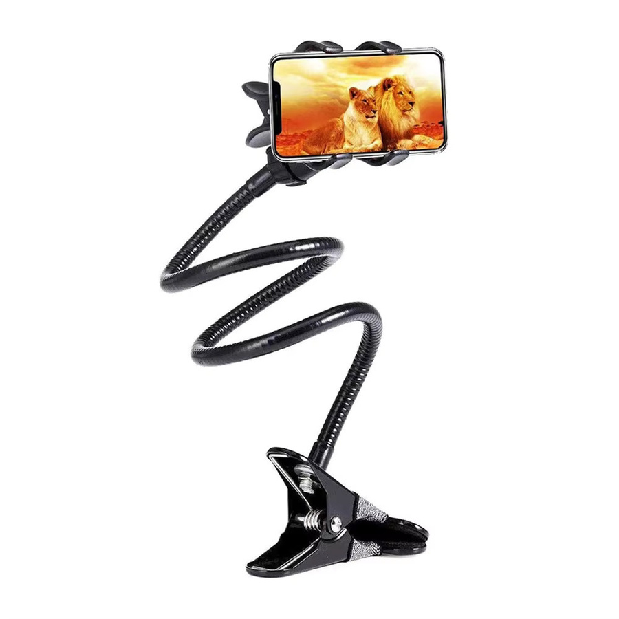 Shunmaii Flexibler Webcam-Ständer mit Schwanenhals-Klemmclip in Schwarz für GoPro und Logitech sowie Smartphones - Bild 2