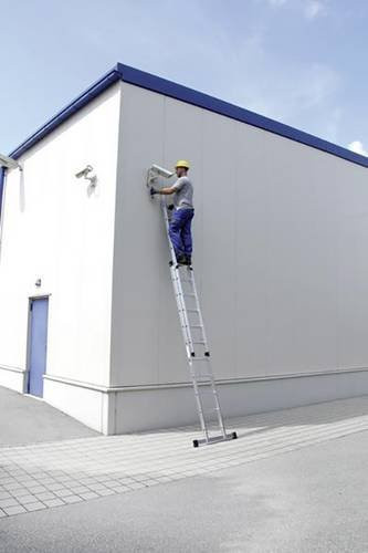 MUNK Günzburger Steigtechnik Aluminium Schiebeleiter in Silber mit Arbeitshöhe bis 8,3 m - Bild 1