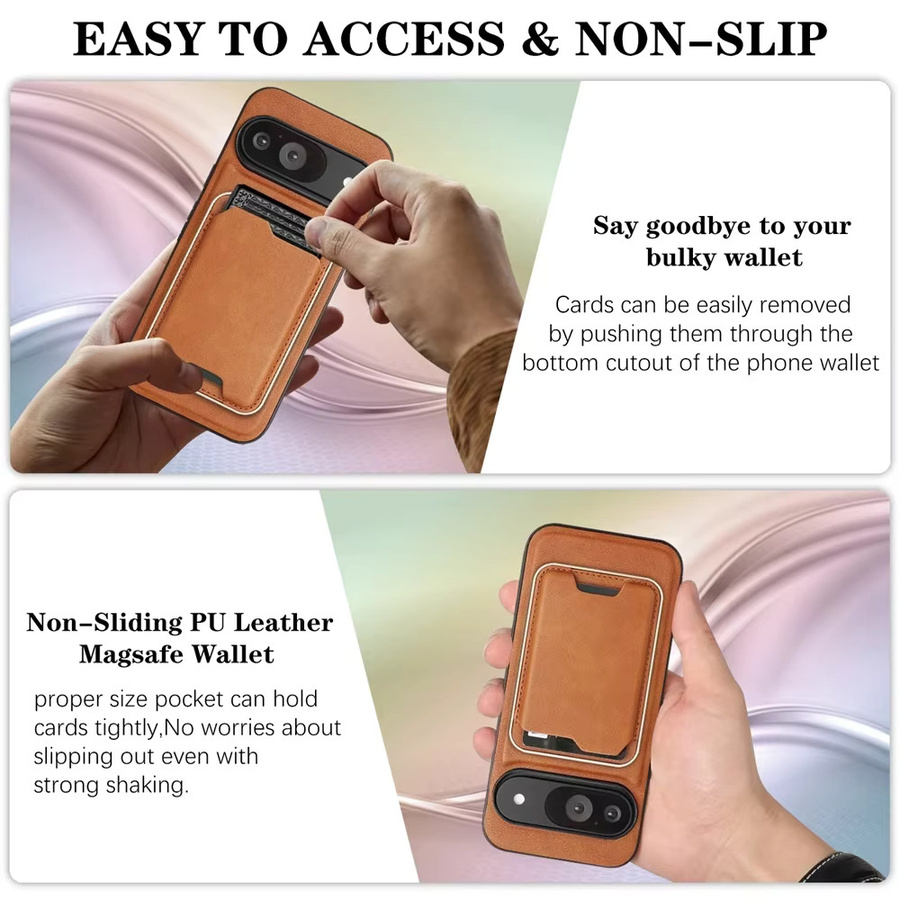 2in1 Business Leder Schutzhülle mit Magnetischem Lademodus und Kartenhalter für Google Pixel 10, 9, 8, Pro und XL in Blau - Bild 2