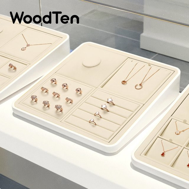 Woodten Schmuck Display Organizer Set aus Holz für Ringe, Ohrringe und Halsketten in minimalistischem Design - Bild 1