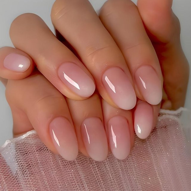 Novvia Künstliche Nägel, rosa Farbverlauf, glänzend, Damen - Bild 1